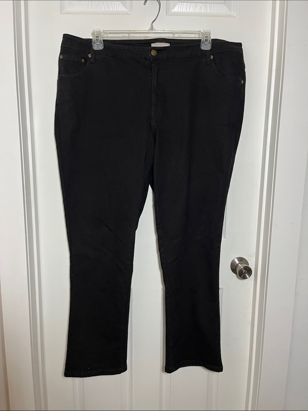 Woman Within Black Boot-Cut Jeans
